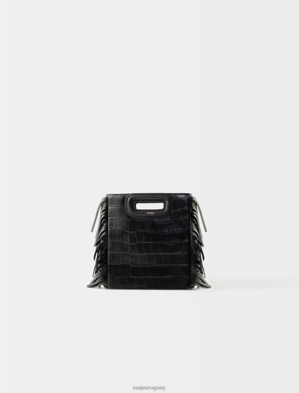 Maje bolso mini m de piel con relieve de cocodrilo accesorio negro mujer 2J08B452