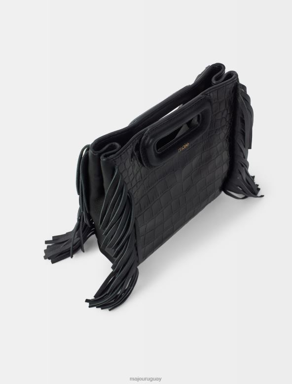 Maje bolso mini m de piel con relieve de cocodrilo accesorio negro mujer 2J08B452