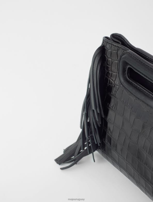 Maje bolso mini m de piel con relieve de cocodrilo accesorio negro mujer 2J08B452