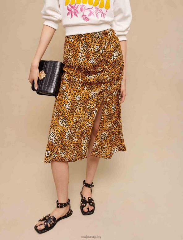 Maje bolso trébol de piel con efecto de cocodrilo accesorio negro mujer 2J08B478
