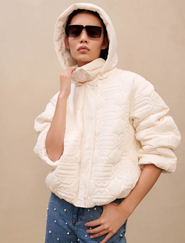 Maje chaqueta acolchada blanca corta ropa blanco mujer 2J08B421
