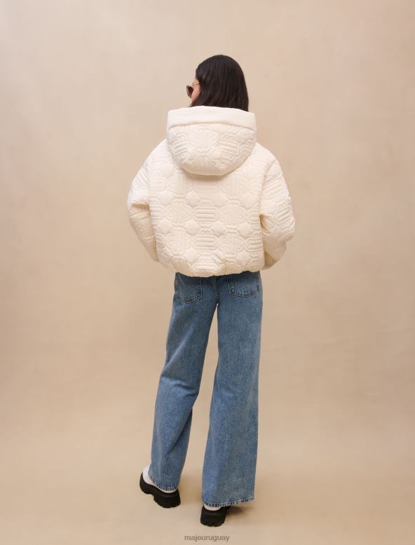 Maje chaqueta acolchada blanca corta ropa blanco mujer 2J08B421