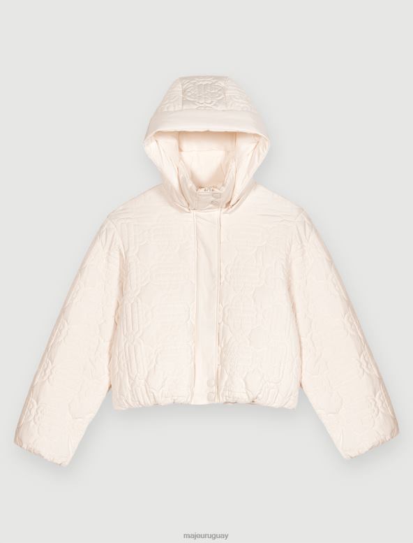Maje chaqueta acolchada blanca corta ropa blanco mujer 2J08B421