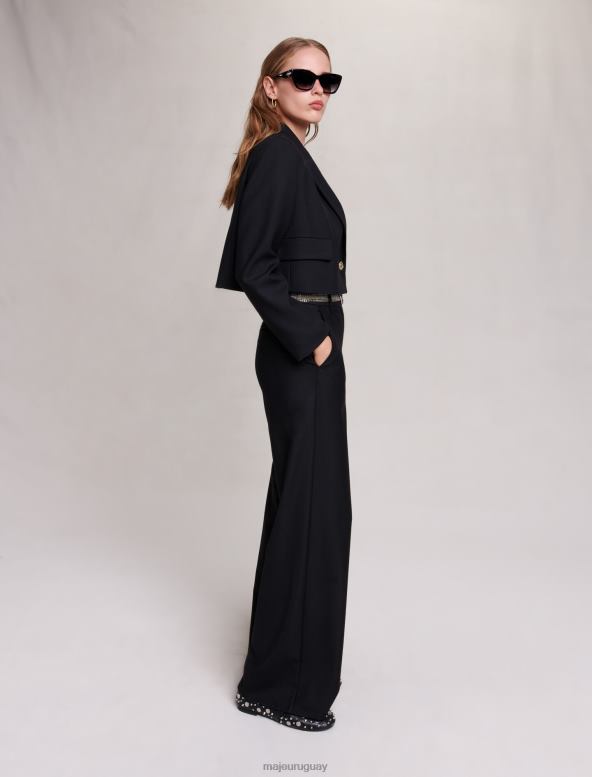 Maje chaqueta corta recta ropa negro mujer 2J08B14