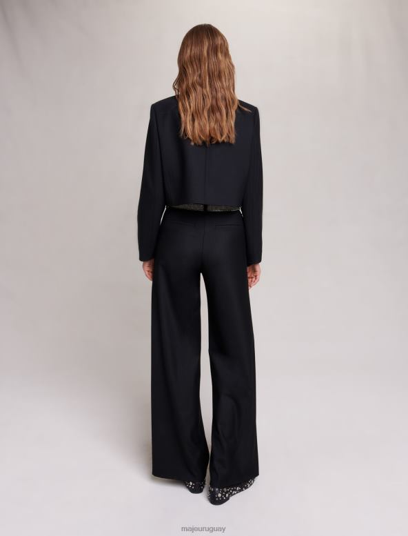 Maje chaqueta corta recta ropa negro mujer 2J08B14