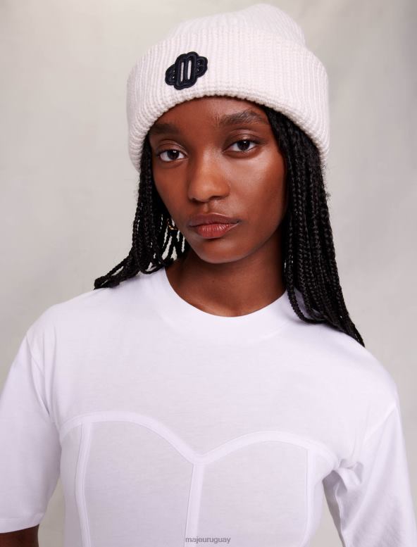 Maje camiseta con efecto corsé ropa blanco mujer 2J08B11