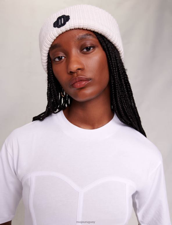 Maje camiseta con efecto corsé ropa blanco mujer 2J08B11