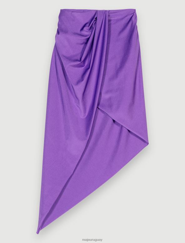 Maje falda asimétrica ropa púrpura mujer 2J08B169