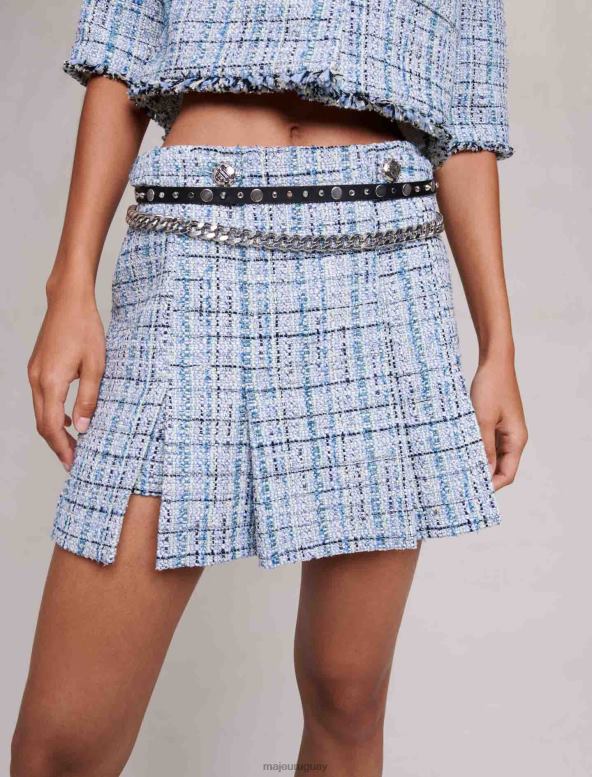 Maje falda corta plisada ropa azul claro mujer 2J08B76