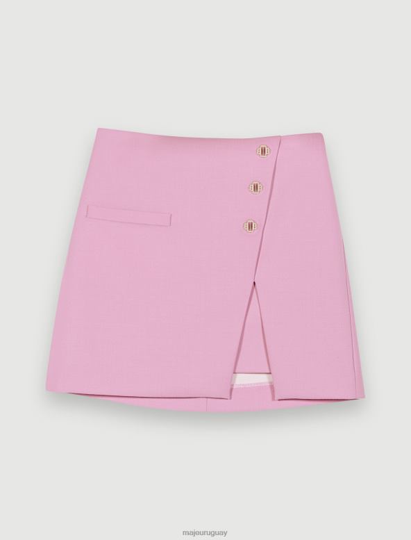 Maje minifalda con botones ropa violeta de parma mujer 2J08B282
