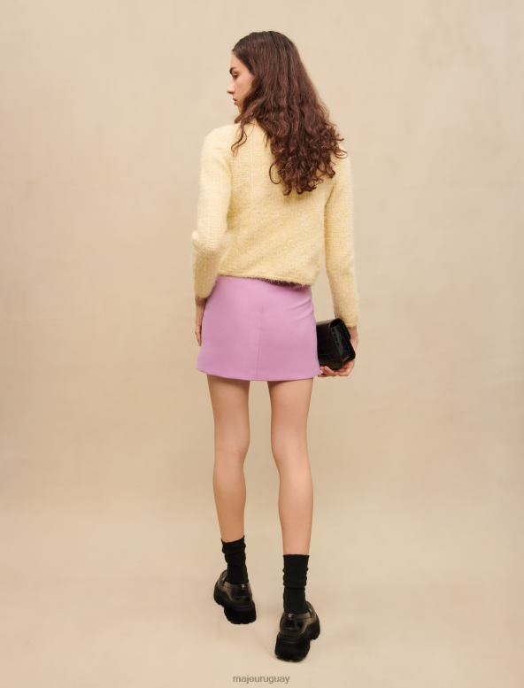 Maje minifalda con botones ropa violeta de parma mujer 2J08B282