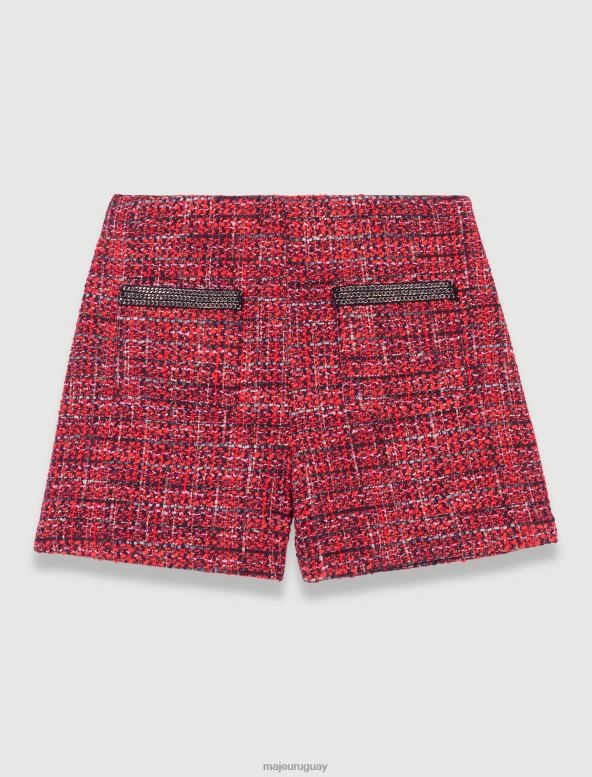 Maje pantalones cortos de tweed ropa rojo mujer 2J08B33