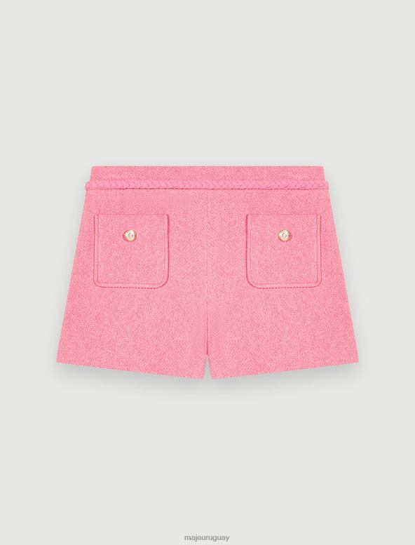 Maje pantalones cortos de tweed ropa rosa mujer 2J08B201