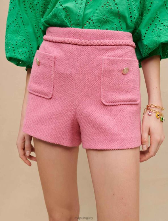 Maje pantalones cortos de tweed ropa rosa mujer 2J08B201