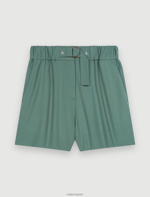 Maje shorts de sastre elásticos ropa verde mujer 2J08B131