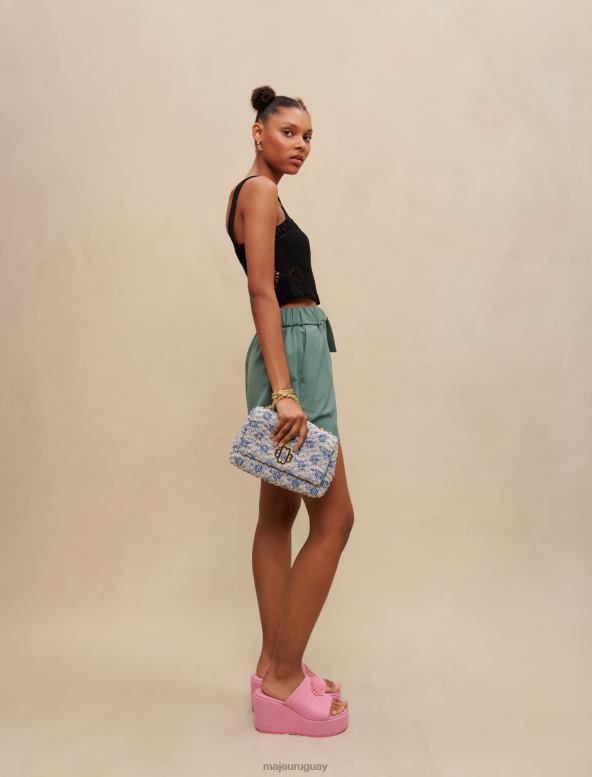 Maje shorts de sastre elásticos ropa verde mujer 2J08B131