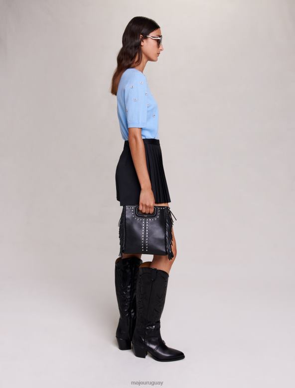 Maje shorts rectos con pliegues ropa negro mujer 2J08B64