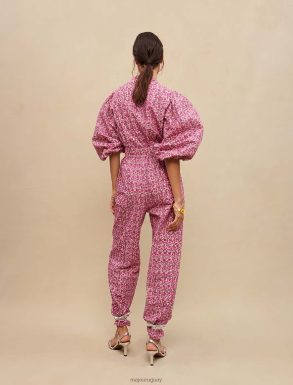 Maje mono con estampado floral ropa flores bordadas fucsia mujer 2J08B331