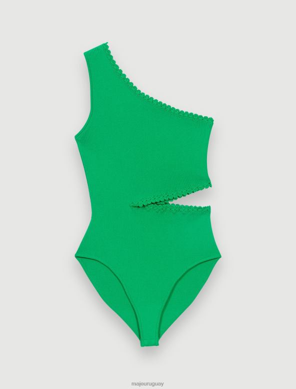 Maje cuerpo con recorte ropa verde mujer 2J08B196