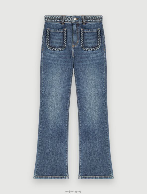 Maje jeans con detalles trenzados ropa azul mujer 2J08B101