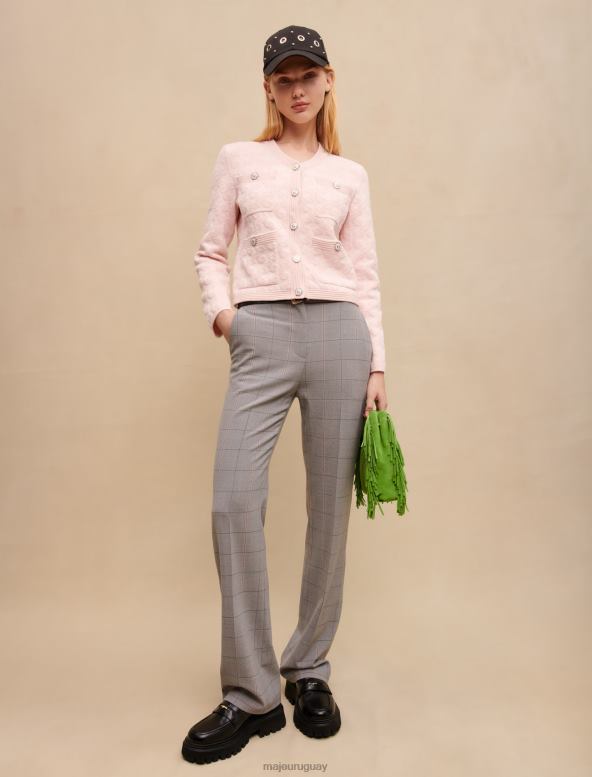 Maje pantalones de sastre de corte recto ropa gris mujer 2J08B350