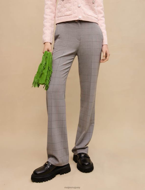 Maje pantalones de sastre de corte recto ropa gris mujer 2J08B350
