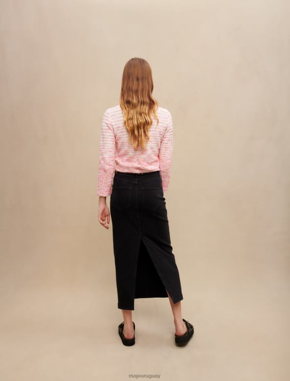 Maje cárdigan con hilos en contraste ropa rosa/crudo mujer 2J08B208