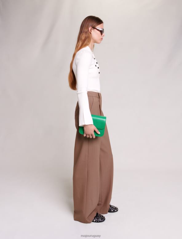 Maje suéter de punto con botones ropa crudo mujer 2J08B28