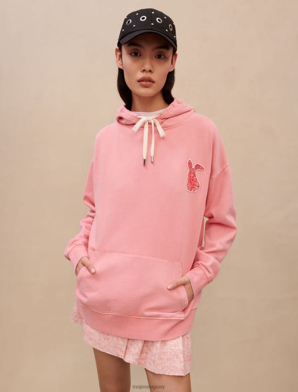 Maje sudadera de gran tamaño ropa rosa mujer 2J08B416