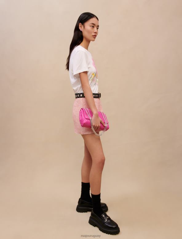 Maje camiseta con estampado de tréboles ropa crudo mujer 2J08B447