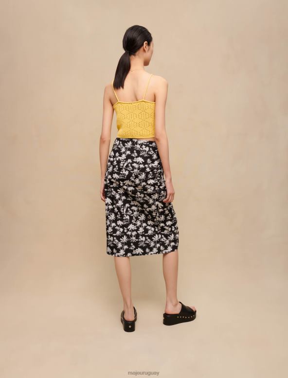 Maje top corto calado ropa amarillo mujer 2J08B228