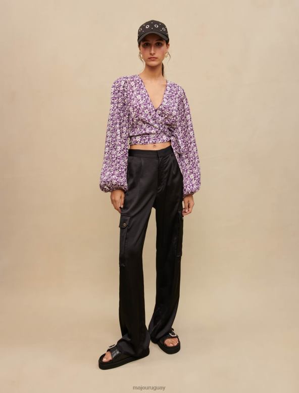 Maje top corto con lazo ropa de ensueño mujer 2J08B273