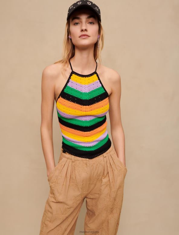 Maje top de ganchillo ropa multicolor mujer 2J08B246