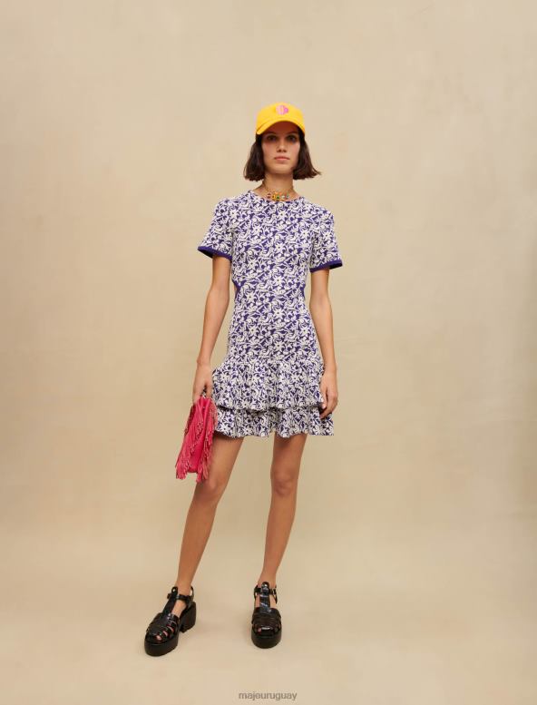 Maje minivestido floral con aberturas ropa de ensueño mujer 2J08B262