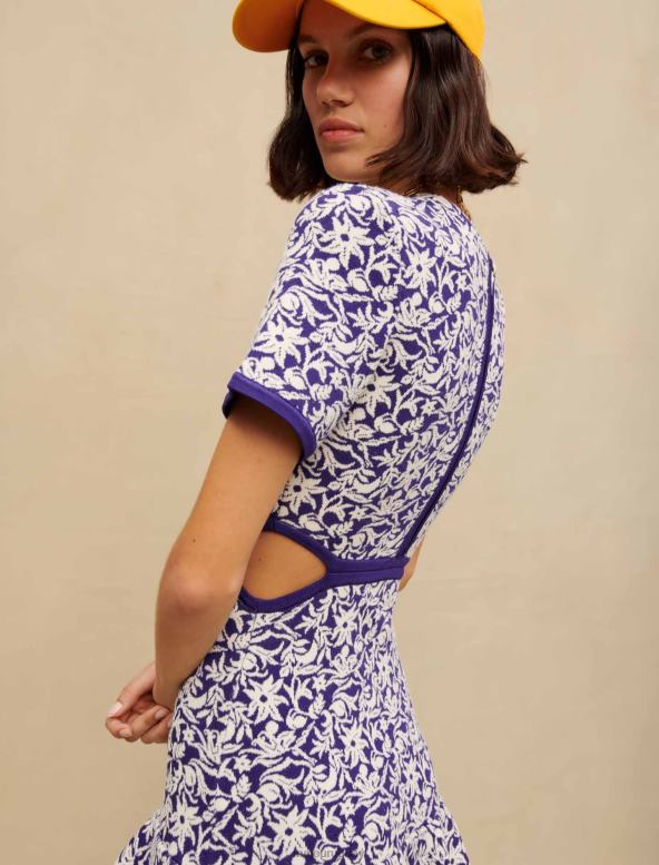 Maje minivestido floral con aberturas ropa de ensueño mujer 2J08B262