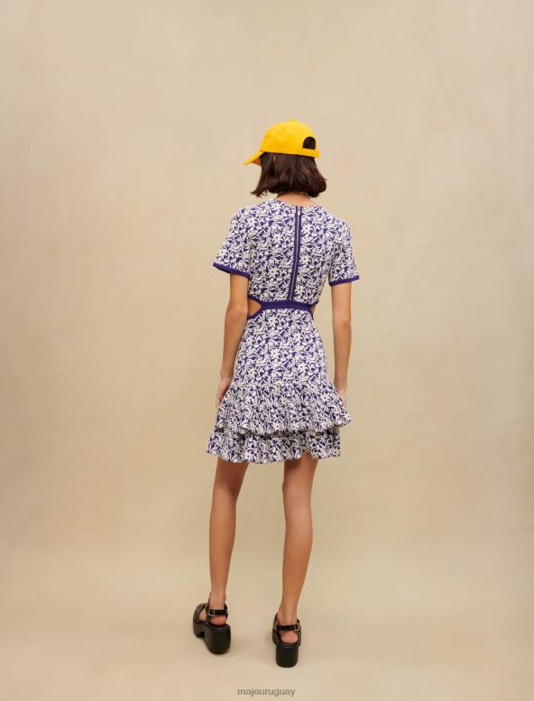 Maje minivestido floral con aberturas ropa de ensueño mujer 2J08B262