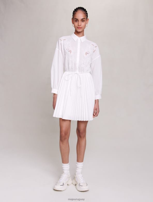 Maje vestido camisero corto ropa blanco mujer 2J08B96