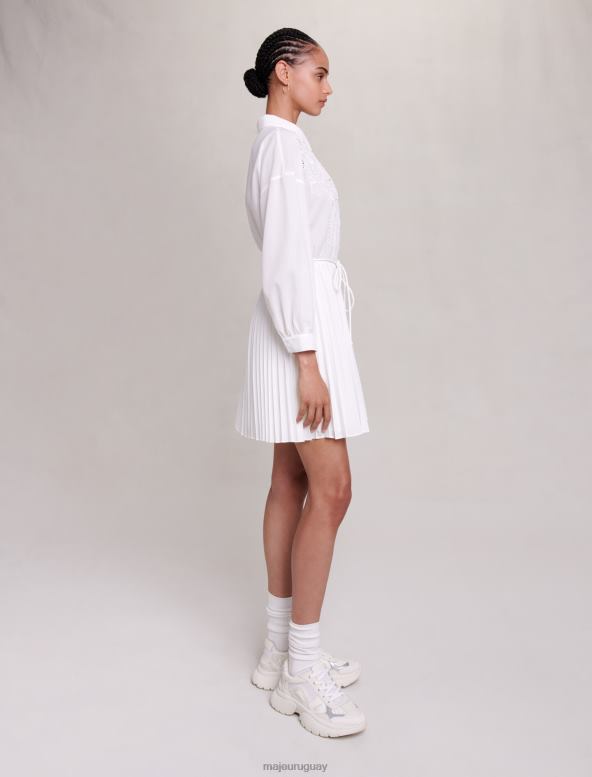 Maje vestido camisero corto ropa blanco mujer 2J08B96