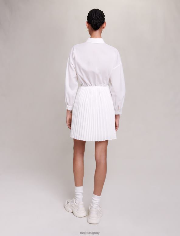 Maje vestido camisero corto ropa blanco mujer 2J08B96