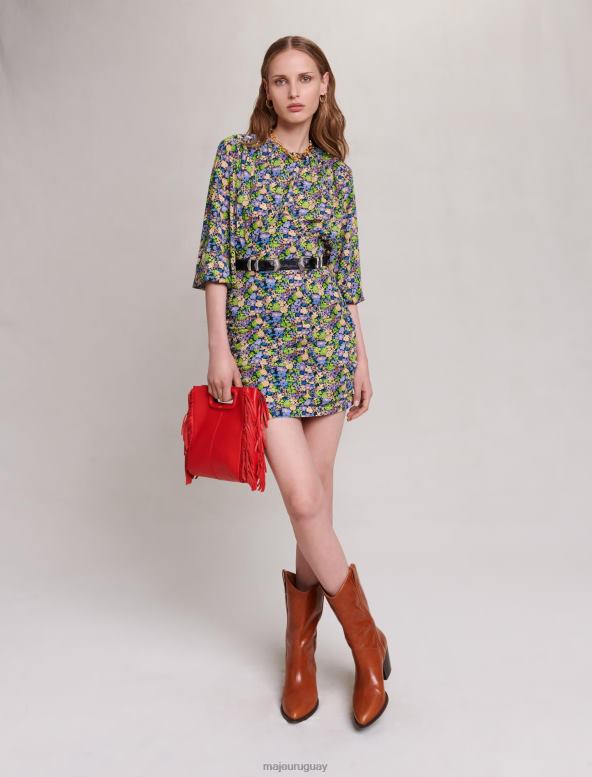 Maje vestido corto con estampado floral ropa prímulas estampado multico mujer 2J08B60
