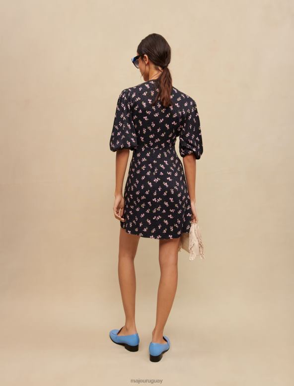 Maje vestido corto con nudo ropa lirio rosa de los valles mujer 2J08B335