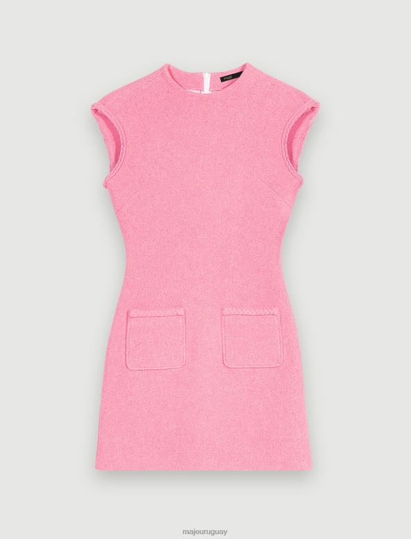 Maje vestido corto de corte recto ropa rosa mujer 2J08B1