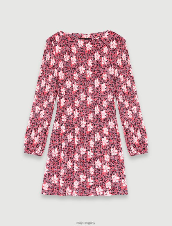 Maje vestido corto de flores ropa estampado de flores rojas mujer 2J08B4