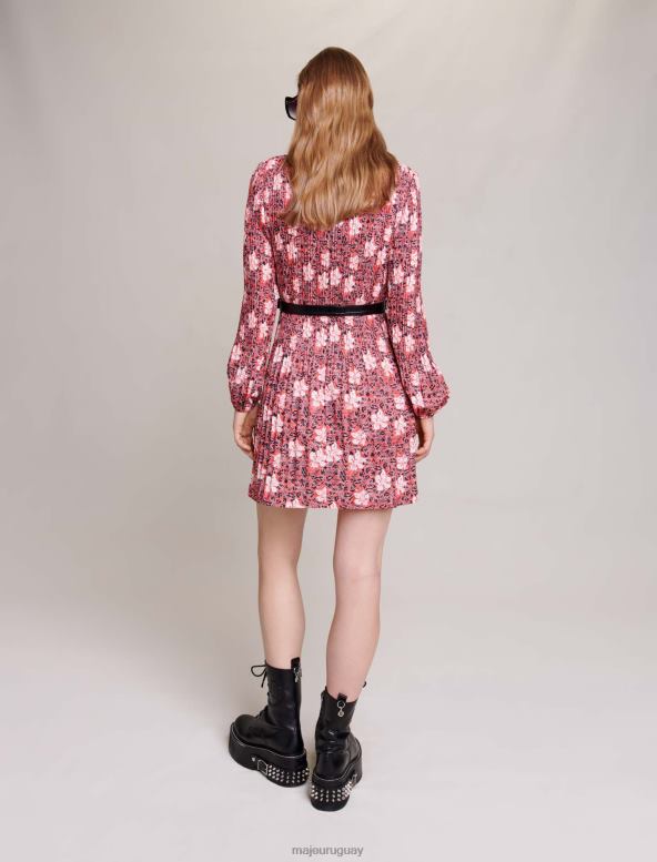 Maje vestido corto de flores ropa estampado de flores rojas mujer 2J08B4