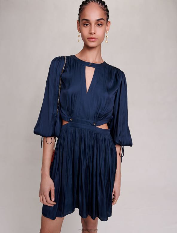 Maje vestido corto de raso ropa Armada mujer 2J08B80