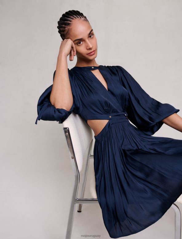 Maje vestido corto de raso ropa Armada mujer 2J08B80