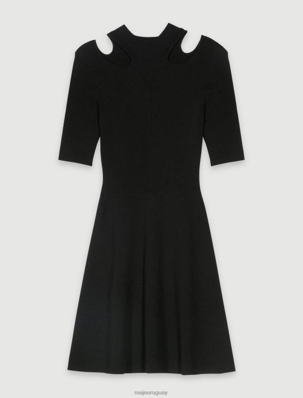 Maje vestido corto recortado ropa negro mujer 2J08B27