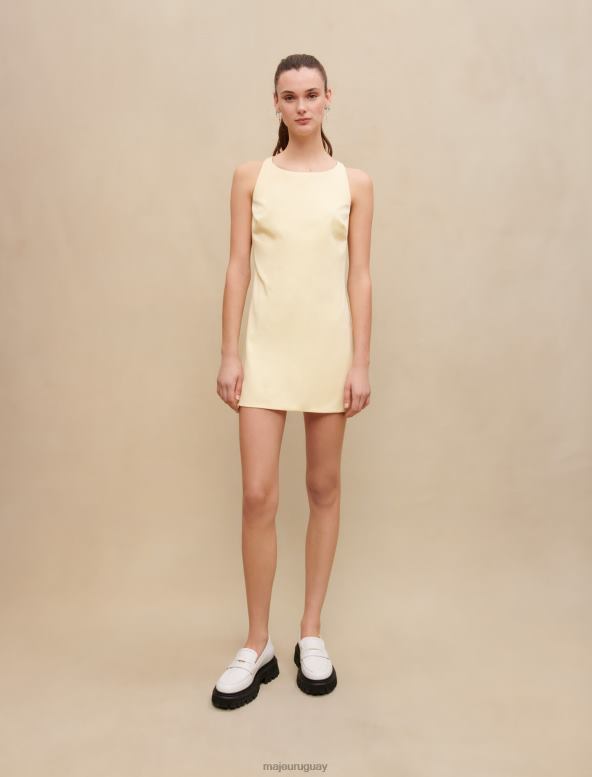 Maje vestido corto recto ropa amarillo mujer 2J08B155