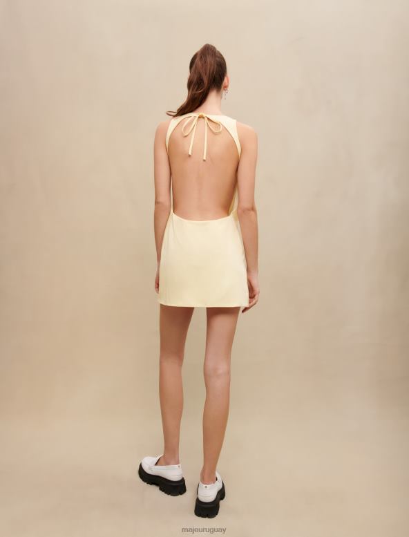 Maje vestido corto recto ropa amarillo mujer 2J08B155