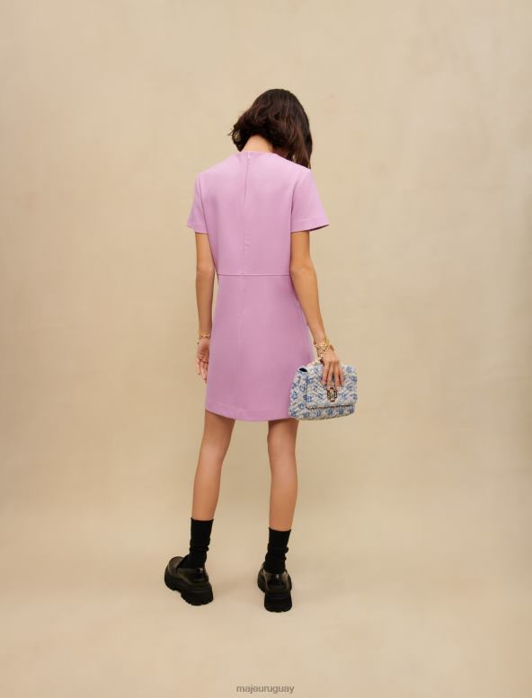 Maje vestido corto y recto ropa violeta de parma mujer 2J08B259
